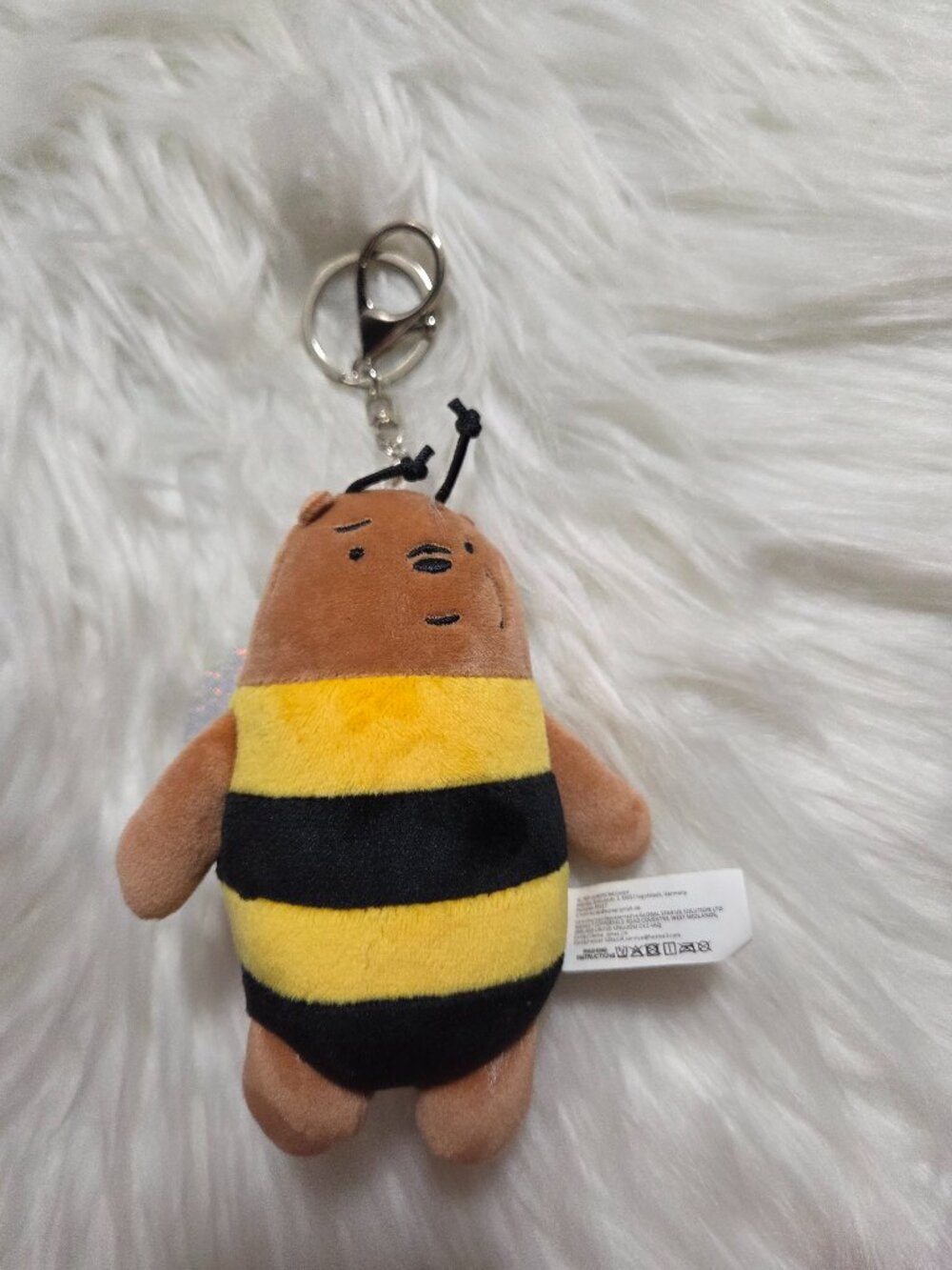 We Bare Bears Brown Bear Bee Keychain